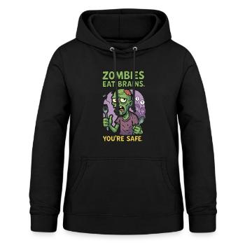 Lustiges Zombie - Design You're Safe - Frauen Hoodie - Schwarz - Vorne - AI Model Female 172 light (172cm)