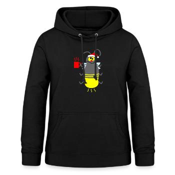 Vin chaud et lucioles (b) - Sweat à capuche Femme - noir - Devant - AI Model Female 172 light (172cm)
