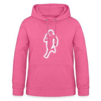Joueurs de football américain Garçons Football Hommes - Sweat à capuche Femme - rose - Devant - AI Model Female 172 light (172cm)