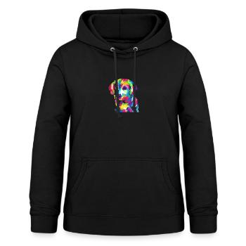 Color dog - Frauen Hoodie - Schwarz - Vorne - AI Model Female 172 light (172cm)