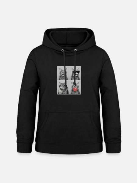 Katzen American Bobtail Katze - Frauen Hoodie - Schwarz