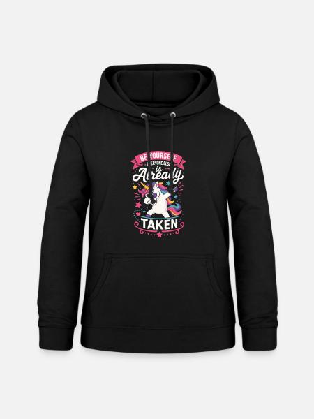 Dabbendes Einhorn – Be Yourself - Frauen Hoodie - Schwarz