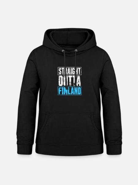 Straight Outta Finland - Finnland - finnisch - Frauen Hoodie - Schwarz