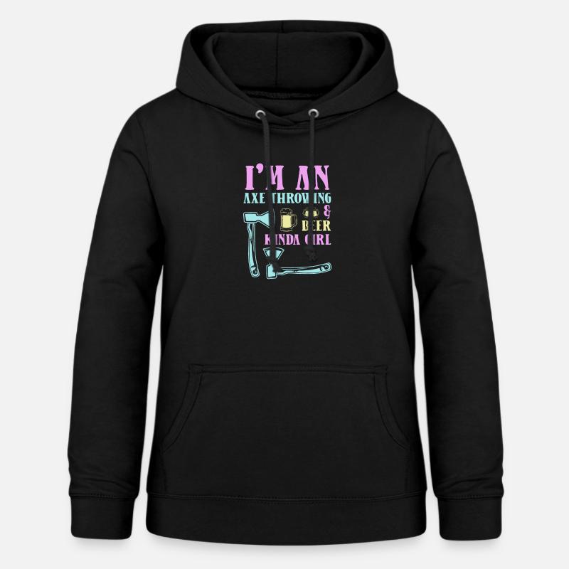 Axe throw axe throwing - Women's Hoodie - black