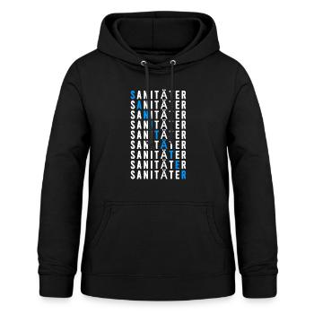 Sanitäter - Frauen Hoodie - Schwarz - Vorne - AI Model Female 172 light (172cm)