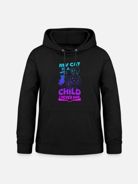 Katzenmama - Frauen Hoodie - Schwarz
