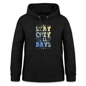 Winter Kalt - Frauen Hoodie - Schwarz - Vorne - AI Model Female 172 light (172cm)