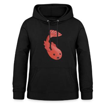 poisson rouge - Sweat à capuche Femme - noir - Devant - AI Model Female 172 light (172cm)