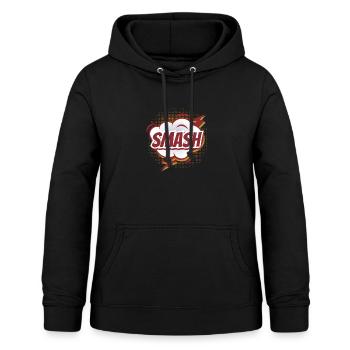 spaßige Comic-Sprechblase - SCHMASCH - Frauen Hoodie - Schwarz - Vorne - AI Model Female 172 light (172cm)