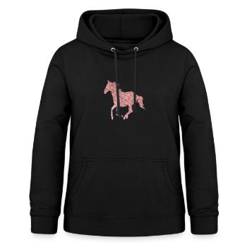 Glitzer Pferd - Islandpferd - Reiterin Geschenk - Frauen Hoodie - Schwarz - Vorne - AI Model Female 172 light (172cm)