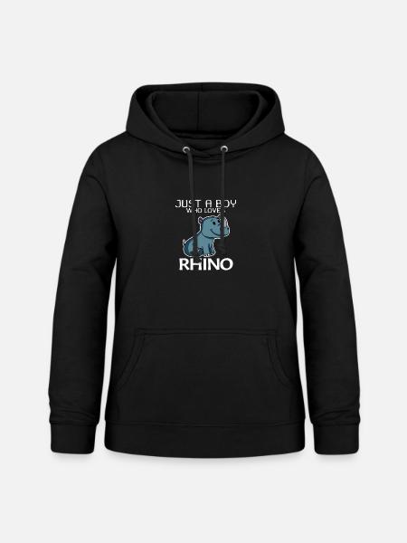 Rhino Nashorn - Frauen Hoodie - Schwarz
