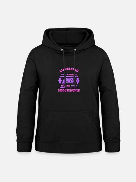Einzelkind Complete - Loading Große Schwester 2026 - Frauen Hoodie - Schwarz