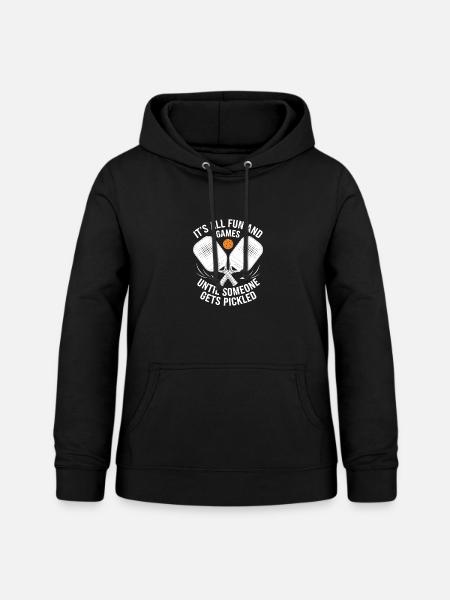 Pickleball Ausrüstung Lustiger Paddle Schläger - Frauen Hoodie - Schwarz