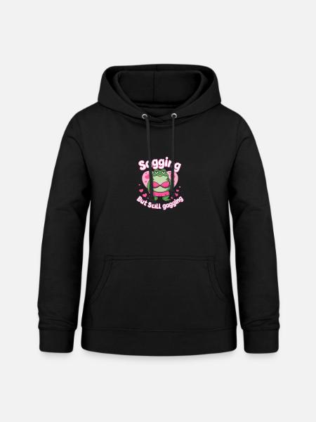 Peinlich Lustig Meme Frosch Unangemessen - Frauen Hoodie - Schwarz