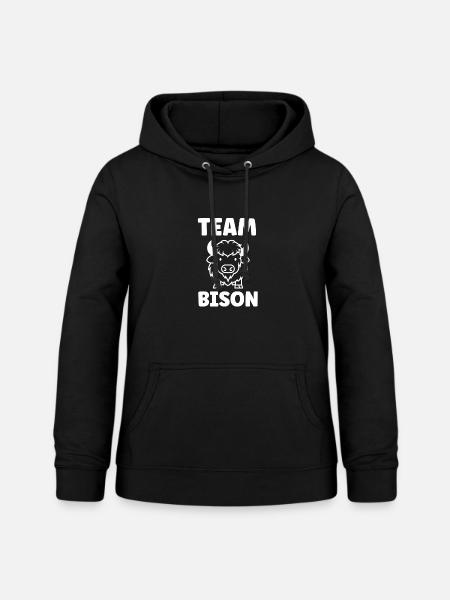 Bison - Frauen Hoodie - Schwarz