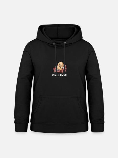 Couch Potato Lustiger Fauler Serienjunkie - Frauen Hoodie - Schwarz