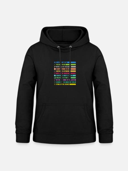 Bunte Wissenschafts Statements - Frauen Hoodie - Schwarz