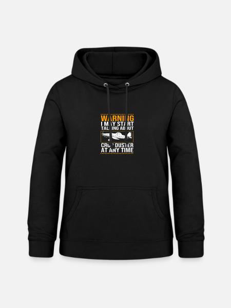 Crop Duster Flugzeug Pilot Geschenk - Frauen Hoodie - Schwarz