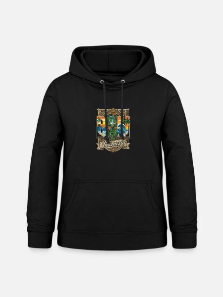 Bali Indonesia Buchstaben - Frauen Hoodie - Schwarz