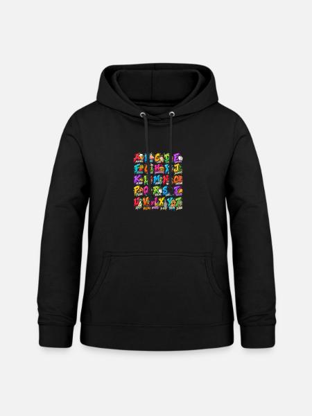 Graffiti Alphabet Farbexplosion - Frauen Hoodie - Schwarz