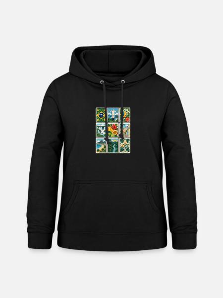 Brasilien Briefmarken - Frauen Hoodie - Schwarz
