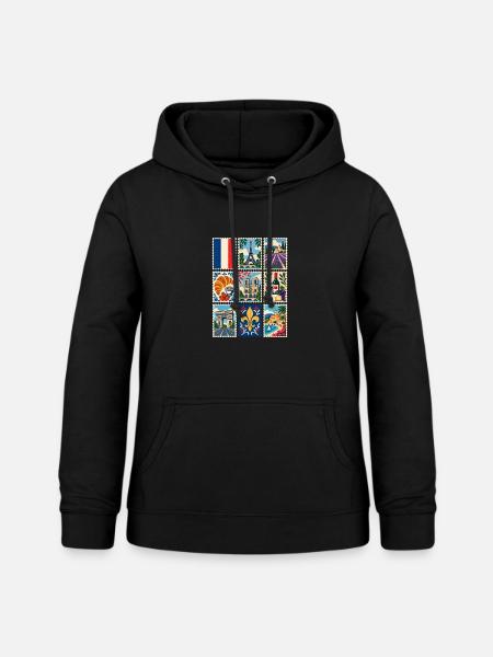 Frankreich Briefmarken - Frauen Hoodie - Schwarz