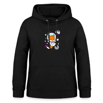 Renard Astronaute Ace Pride - Sweat à capuche Femme - noir - Devant - AI Model Female 172 light (172cm)