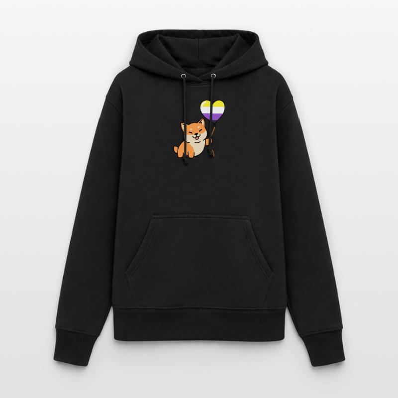 Shiba Inu Nonbinary Pride Ballon Nonbinary Pride Sweat à capuche Femme