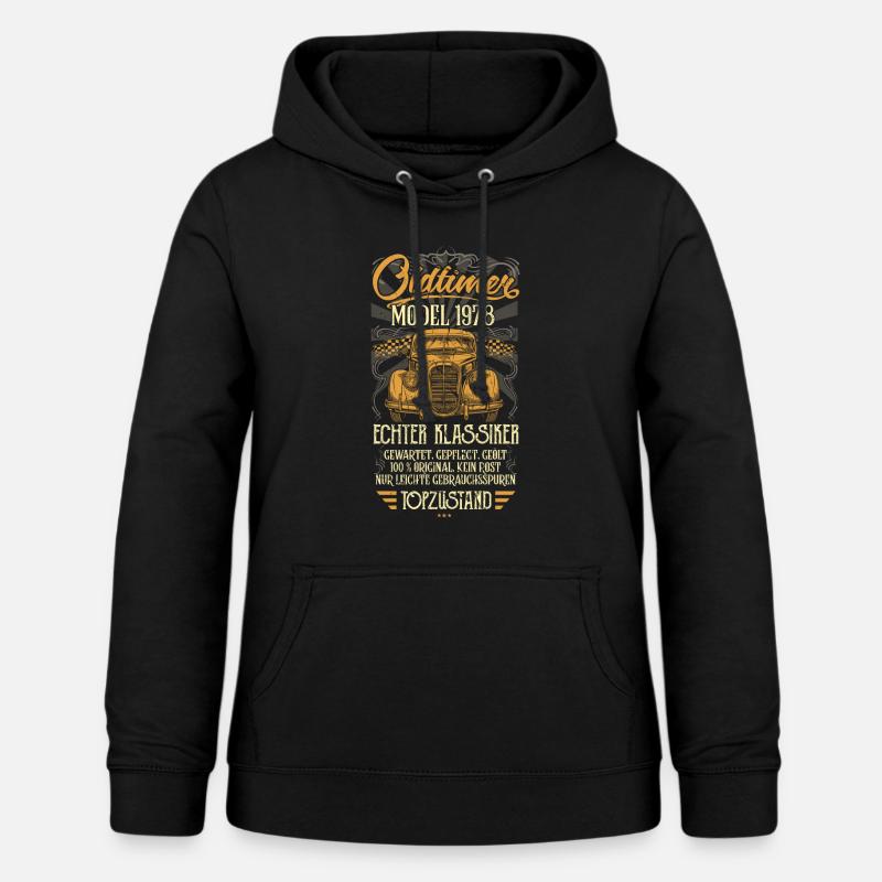 Oldtimer 1978 Anniversaire né en 1978 - Sweat à capuche Femme - noir