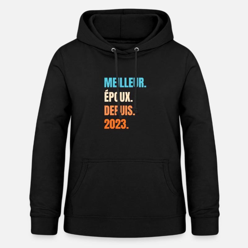 Bester Ehemann seit 2023 Ehemanngeschenk - Frauen Hoodie - Schwarz