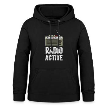 Radio Aktiv HAM Radio Geschenk Radio Operator - Frauen Hoodie - Schwarz - Vorne - AI Model Female 172 light (172cm)