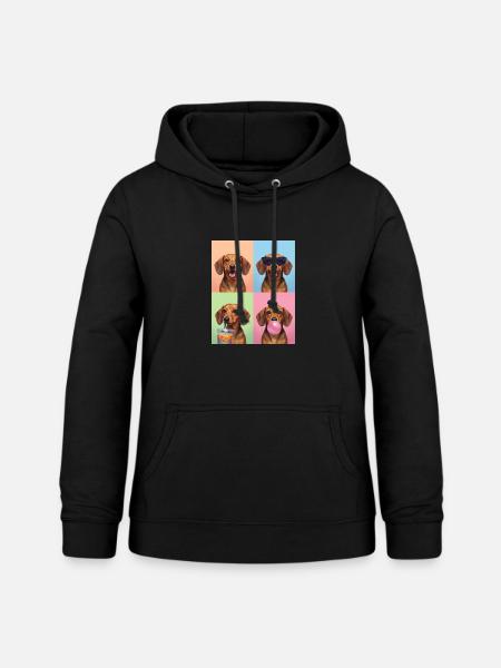 Hunde Dackel Hund - Frauen Hoodie - Schwarz