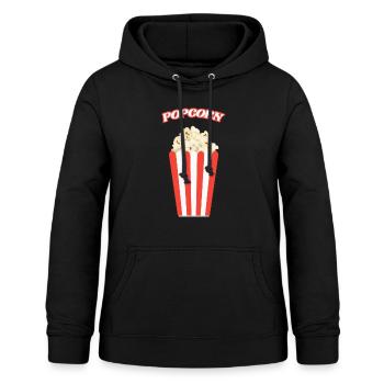 Pop corn - Sweat à capuche Femme - noir - Devant - AI Model Female 172 light (172cm)