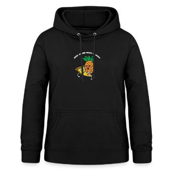 Pizza Pineapple Food Snack Meal Healthyfood Gift - Women's Hoodie - black - Front - AI Model Female 172 light (172cm)