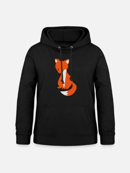 Fuchs - Frauen Hoodie - Schwarz