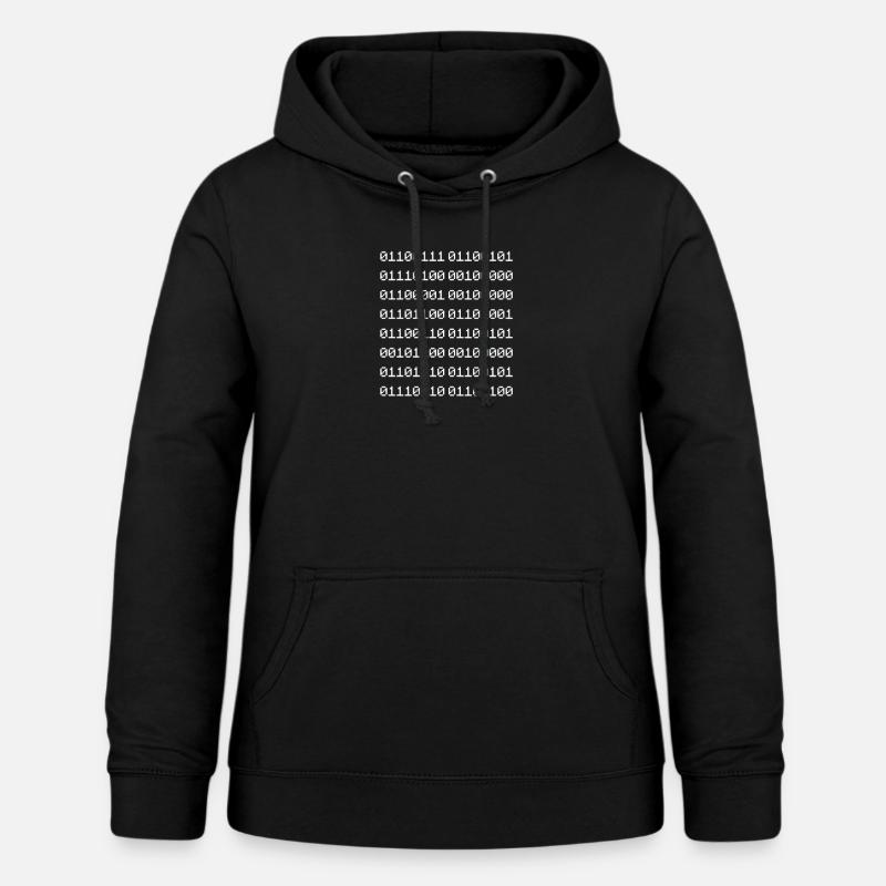 Binary Code Binary Code Binary Naughty Quote Nerd Geek - Women's Hoodie - black