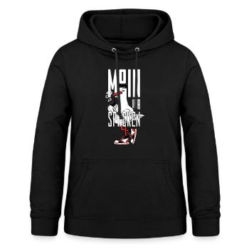 MOIN IHR SPACKEN - Frauen Hoodie - Schwarz - Vorne - AI Model Female 172 light (172cm)