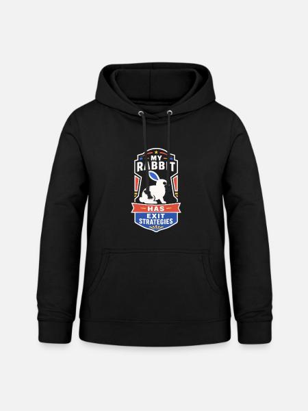 Kaninchen mit Exit-Strategie - Frauen Hoodie - Schwarz