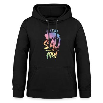 1941 Geile Sau - Frauen Hoodie - Schwarz - Vorne - AI Model Female 172 light (172cm)