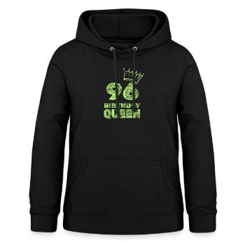 96 - Frauen Hoodie - Schwarz - Vorne - AI Model Female 172 light (172cm)