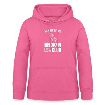 Gebrochenes Bein - Frauen Hoodie - Pink - Vorne - AI Model Female 172 light (172cm)