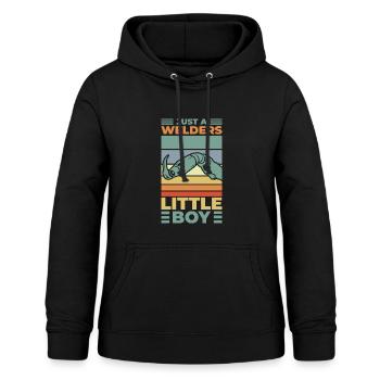 Nur ein kleiner Schweißer Junge - Frauen Hoodie - Schwarz - Vorne - AI Model Female 172 light (172cm)