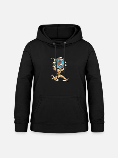 Mythischer Erdtragender Läufer - Frauen Hoodie - Schwarz
