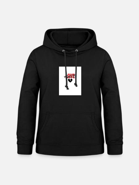Hassliebe, gebrochenes Herz Valentinsgeschenk - Frauen Hoodie - Schwarz
