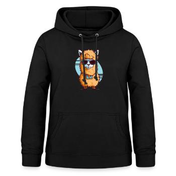 Alpaga doux - Sweat à capuche Femme - noir - Devant - AI Model Female 172 light (172cm)