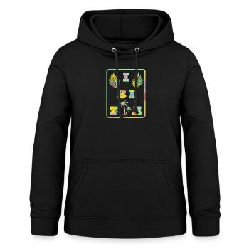 Logo d’Ibiza pour les fans d’Eivissa - Sweat à capuche Femme - noir - Devant - AI Model Female 172 light (172cm)