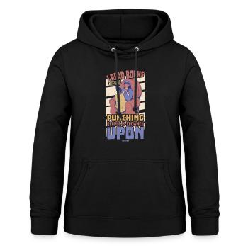 I Read Books Because Punching People Is Frowned Up - Frauen Hoodie - Schwarz - Vorne - AI Model Female 172 light (172cm)
