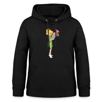 Bibi Blocksberg Schulanfang mit Zuckertüte - Frauen Hoodie - Schwarz - Vorne - AI Model Female 172 light (172cm)