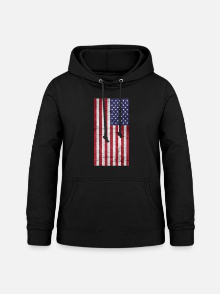 USA flag - Frauen Hoodie - Schwarz