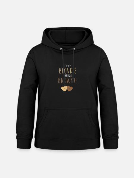 Every Blondie needs a Brownie - Frauen Hoodie - Schwarz